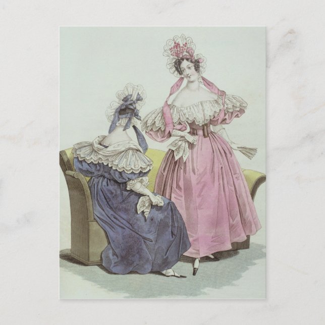 Fashion plate, 'Le Follet Courrier Salons Postcard (Front)