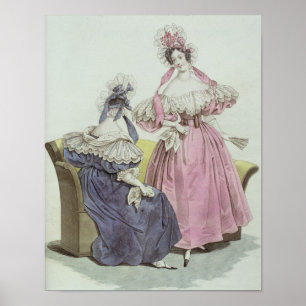 Fashion plate, 'Le Follet Courrier Salons Poster