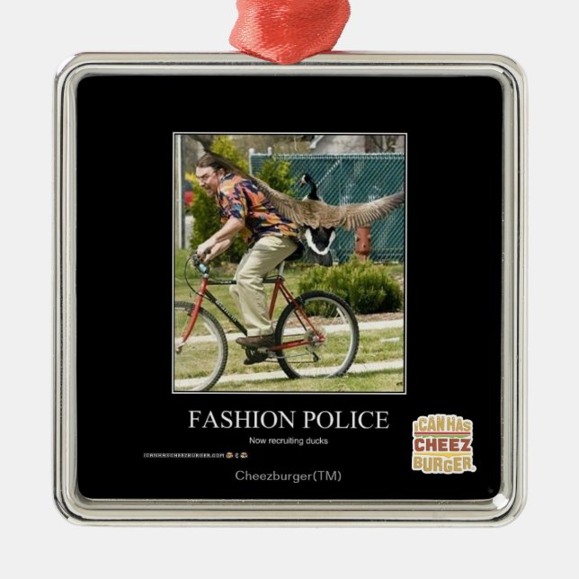 Fashion Police Metal Tree Decoration (Front)