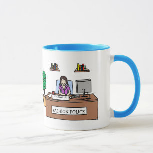 Fashion Police - Personalised cartoon mug