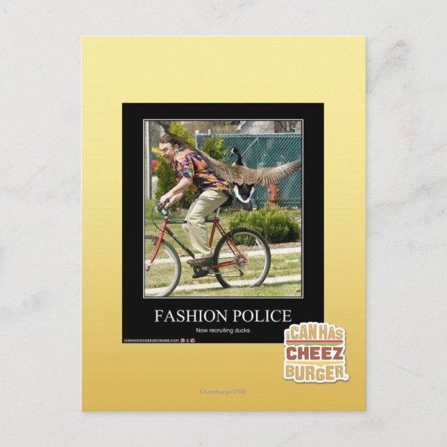 Fashion Police Postcard (Front)