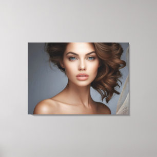 Fashion portrait of woman art canvas print