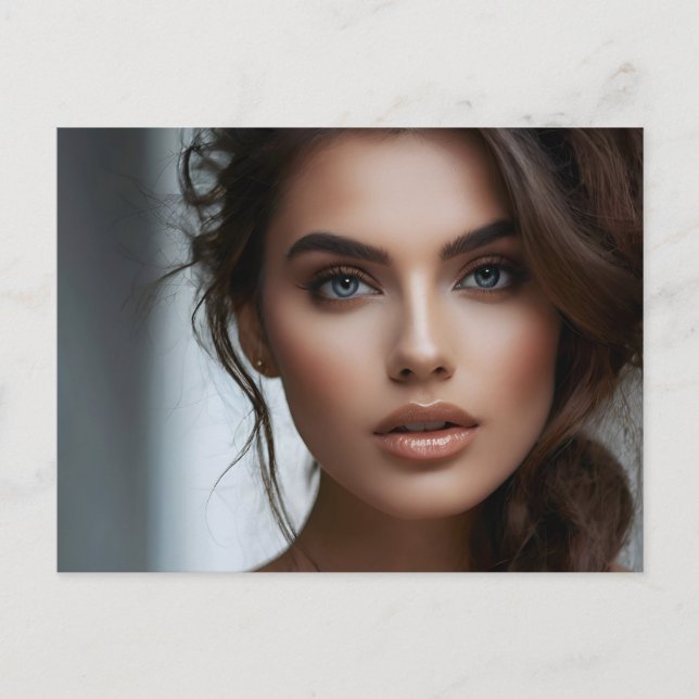 Fashion portrait of woman art postcard (Front)