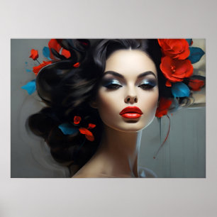 Fashion portrait of woman art poster