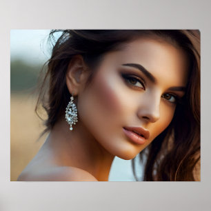 Fashion portrait of woman art poster