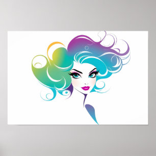 Fashion portrait of woman art poster