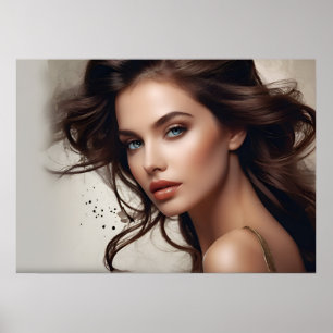 Fashion portrait of woman art poster