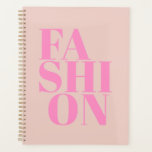 Fashion Print Preppy Peach Pink Typography Planner<br><div class="desc">Fashion – typography – peach and pink.</div>