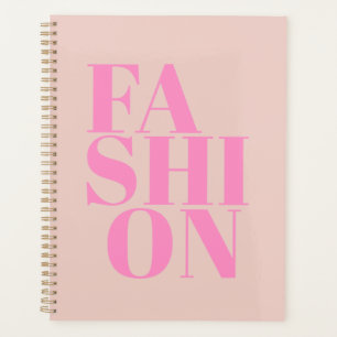 Fashion Print Preppy Peach Pink Typography Planner