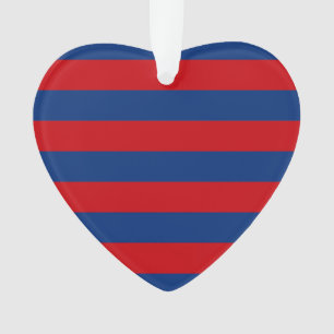 Fashion Red and Blue Horizontal Stripes Ornament