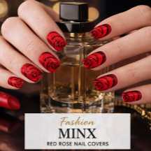 Fashion Red Rose Romantic Floral Nail Wrap