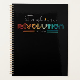 Fashion Revolution Retro Typographic Notebook Planner