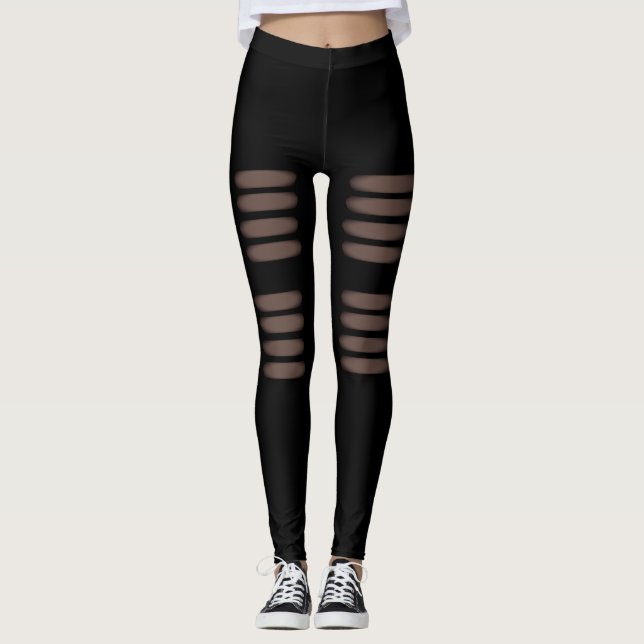 Fashion Ripped Design Leggings (Front)