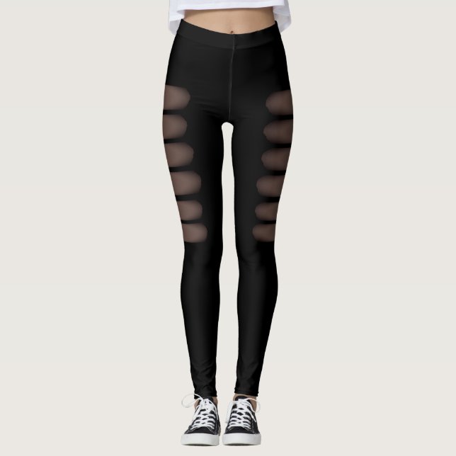 Fashion Ripped Design Leggings (Front)