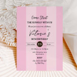 Fashion Runway 16th Birthday Feminine Chic Girly Invitation<br><div class="desc">Personalise this pretty fashion themed birthday invitation easily and quickly. Simply click the customise it further button to edit the texts,  change fonts and fonts colours. All text is editable. Featuring a lovely pink striped background. Matching items available in store. (c) Somerset Fine Paperie</div>