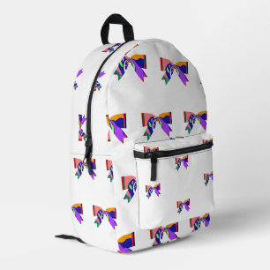 Fashion Sash And Bows Kids Girls Printed Backpack
