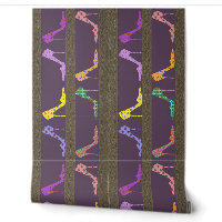 Fashion Shoe Shelves Wallpaper Border LW Purple