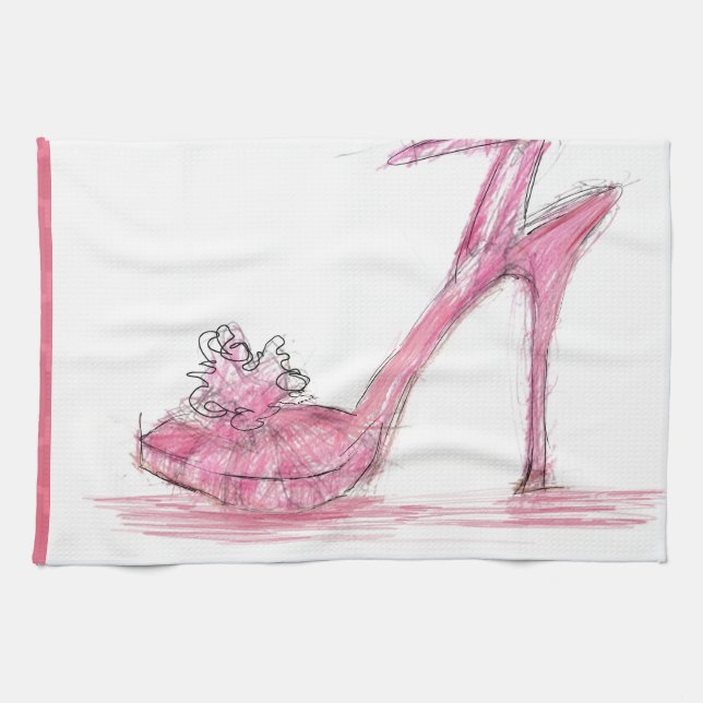 Fashion Shoe Tea Towel (Horizontal)