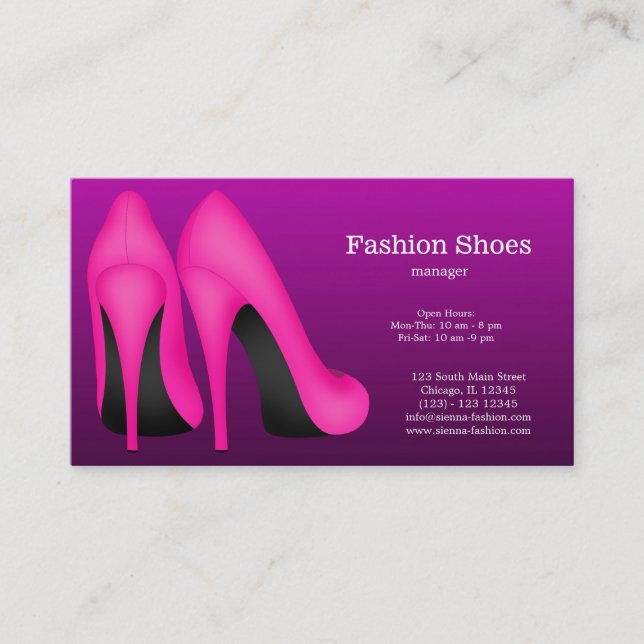 Fashion Shoes Business Card (Front)
