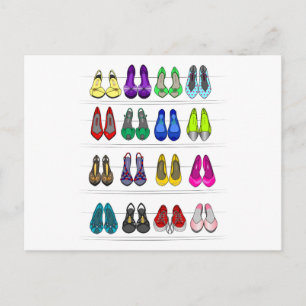 fashion shoes postcard
