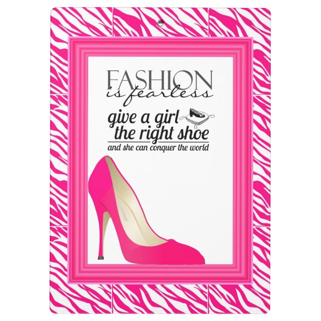 Fashion - Shoes - Zebra Clipboard (Back)