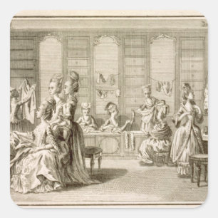 Fashion shop, from the 'Encyclopaedia' by Denis Di Square Sticker