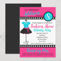 Fashion Show Birthday Party Invitation