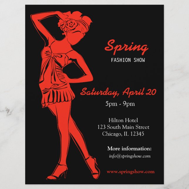 Fashion Show (Firebrick) Flyer (Front)