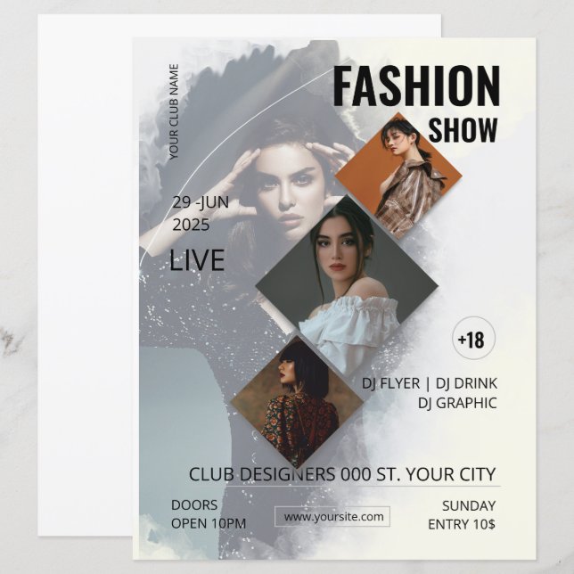 Fashion Show Flyer Template  (Front/Back)