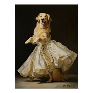 Fashion Show, Golden Retriever Dog 01 - Jonathan B Poster