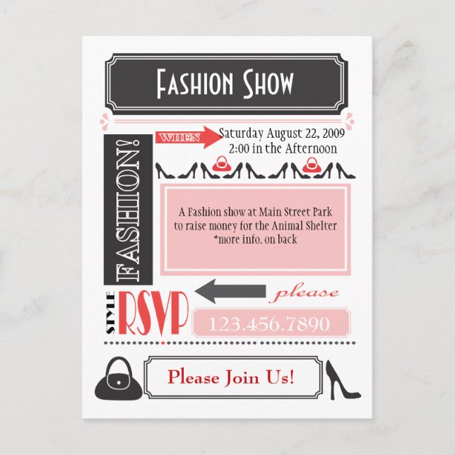 Fashion Show Invite (Front)