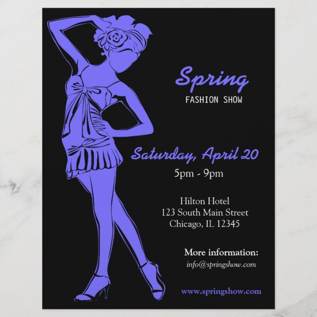 Fashion Show (Light Slate Blue) Flyer (Front)