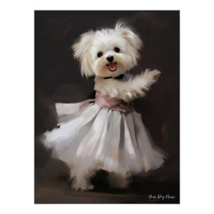 Fashion Show, Maltese Dog 01 - Jonathan Bonheur Poster