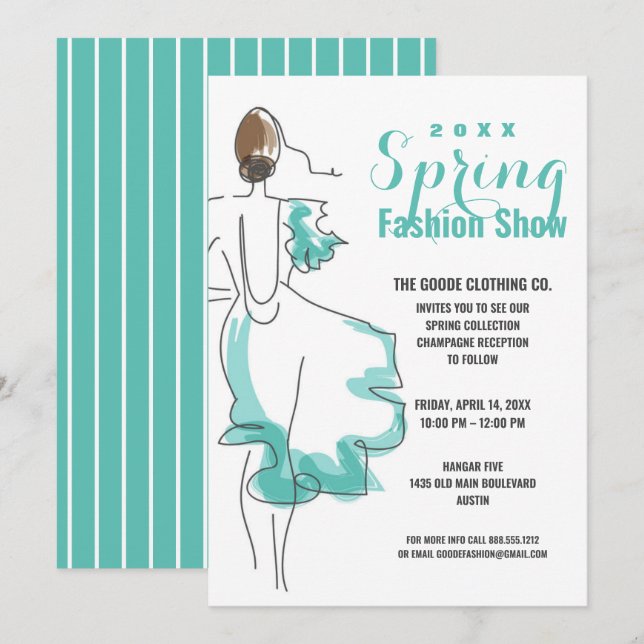 Fashion Show | Seasonal Collection Runway Event Invitation (Front/Back)