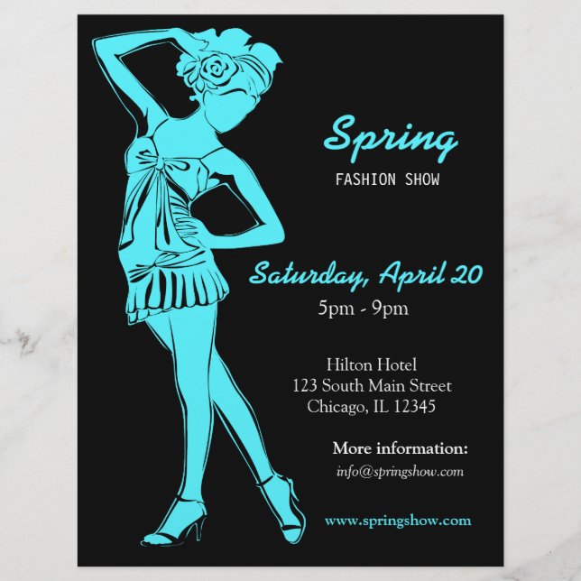 Fashion Show (Turquiose) Flyer (Front)