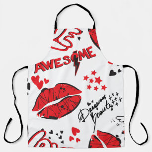 Fashion Sketch Glamour: Girlish Print. Apron