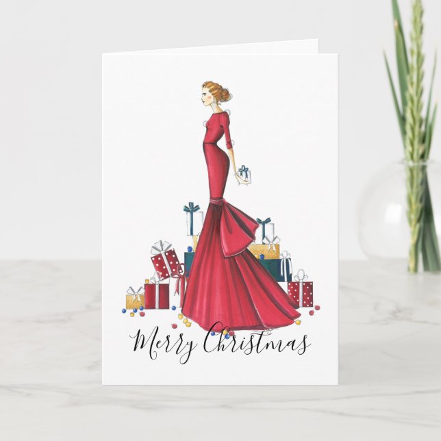Fashion Sketched Christmas " A Christmas Story" Card (Front)