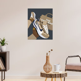 Fashion sneakers Digital artwork Poster