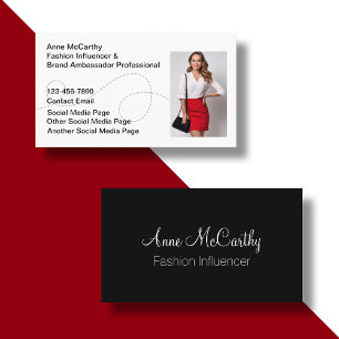 Fashion Social Media Influencer Business Card