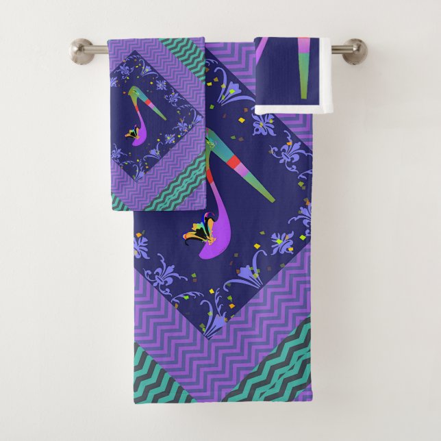 FASHION SPIKE HIGH HEELS BATH TOWEL SET (Insitu)