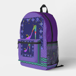 FASHION SPIKE HIGH HEELS Travel School Printed Backpack