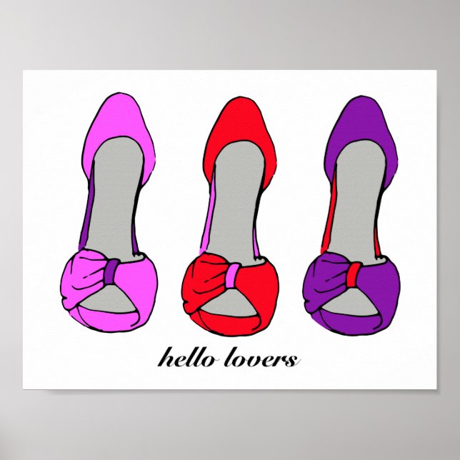 Fashion Stiletto Heels Shoe Lover Poster (Front)