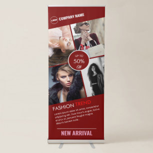 Fashion Store Custom Vertical Retractable Banner