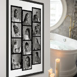 Fashion Style 12 Photo Collage Film Strip Poster<br><div class="desc">Capture the moment with this stylish custom photo collage! Twelve favourite photos, arranged as a retro film photography contact sheet. Personalise the template with a name, location or occasion, and the year. It's a chic way to create lasting memories — perfect gift for family and friends, special events, vacations, birthday...</div>