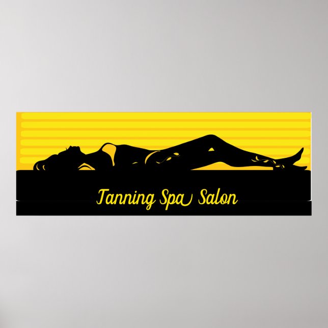 Fashion stylish trendy spa tanning illustration poster (Front)