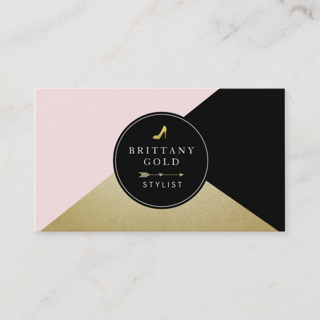 Fashion Stylist Blogger Business Card Glam (Front)