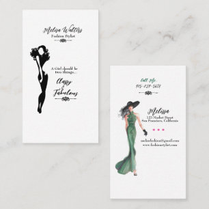 Fashion Stylist Classy & Fabulous Business Cards