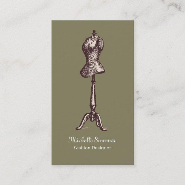 Fashion Stylist Designer Business Card Template (Front)