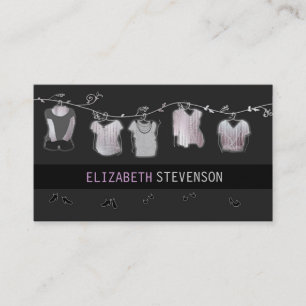 Fashion Stylist Designer Wardrobe Boutique Business Card