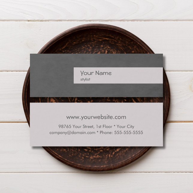 Fashion Stylist Skinny Business Card Template (Creator Uploaded)